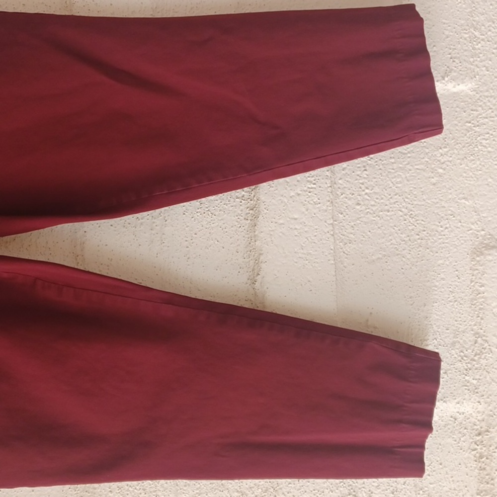 a.n.a Deep Red Cropped Ankle Pants, Pockets, Stretch - Picture 5 of 13